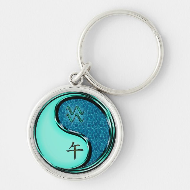 Aquarius und Wasserpferd Schlüsselanhänger (Vorne)