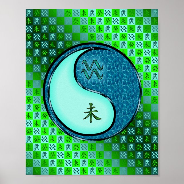 Aquarius und Wasserziege Poster (Vorne)