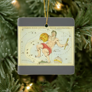 Aquarius, Vintage Konstellation, Uranischer Spiege Keramikornament