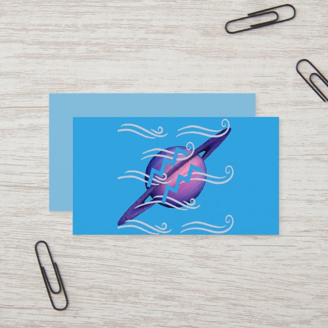 Aquarius Visitenkarte (Vorderseite/Rückseite Beispiel)