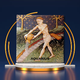 Aquarius Water Bearer Zodiac Sign Geburtstagsparty Fliese