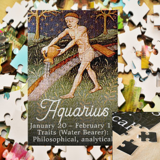 Aquarius Water Bearer Zodiac Sign Geburtstagsparty Puzzle