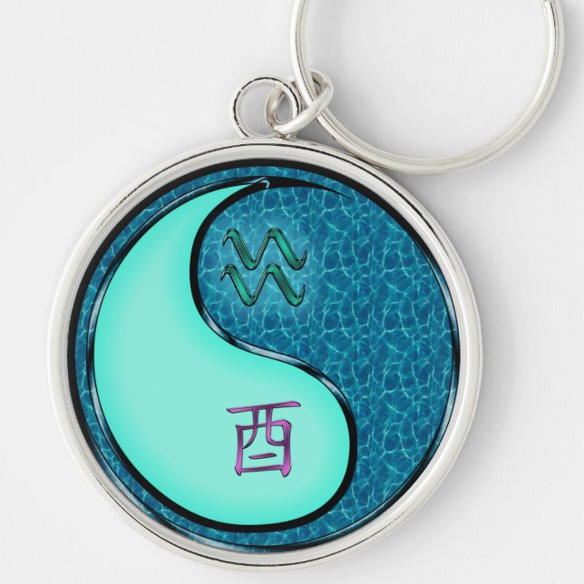 Aquarius & Water-Rooster Schlüsselanhänger (Vorne)