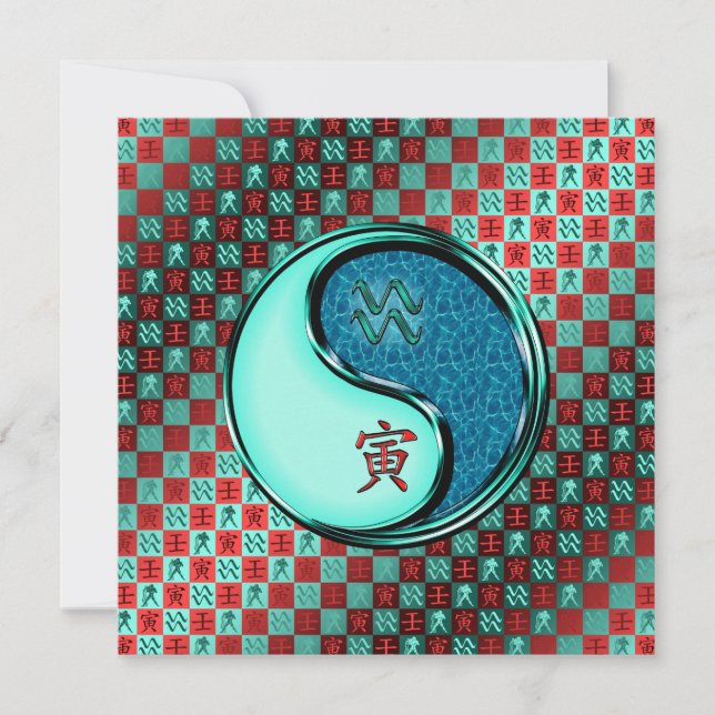 Aquarius & Water Tiger Karte (Vorderseite)