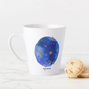 Aquarius Watercolor Night Sky Constellation Zodiac Milchtasse