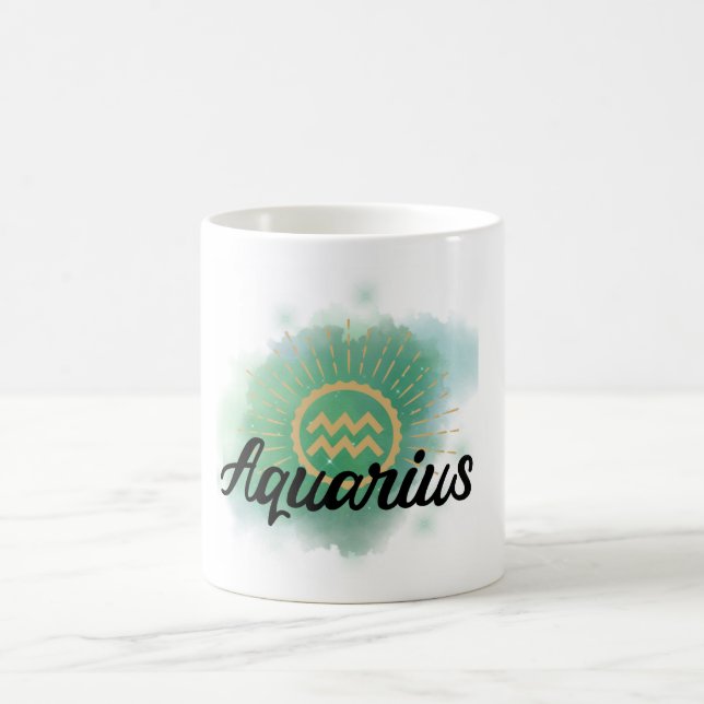 Aquarius Watercolor Splash Kaffeetasse (Mittel)