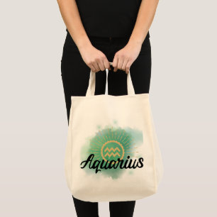 Aquarius Watercolor Splash Tragetasche
