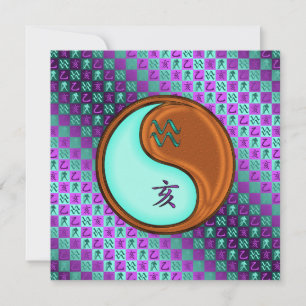 Aquarius & Wood Boar Karte