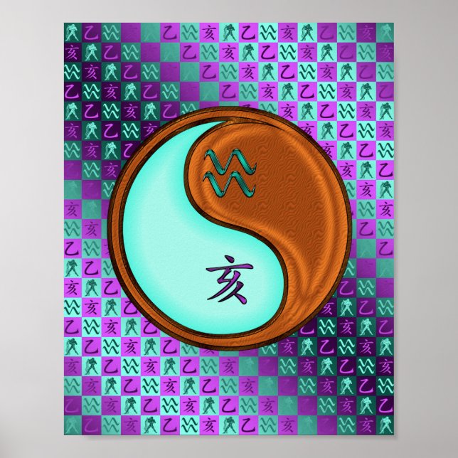 Aquarius & Wood Boar Poster (Vorne)