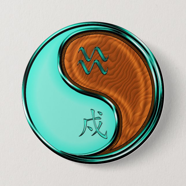 Aquarius & Wood Dog Button (Vorderseite)
