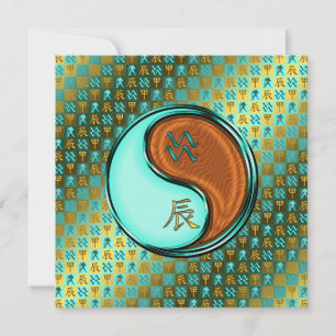 Aquarius & Wood Dragon Karte