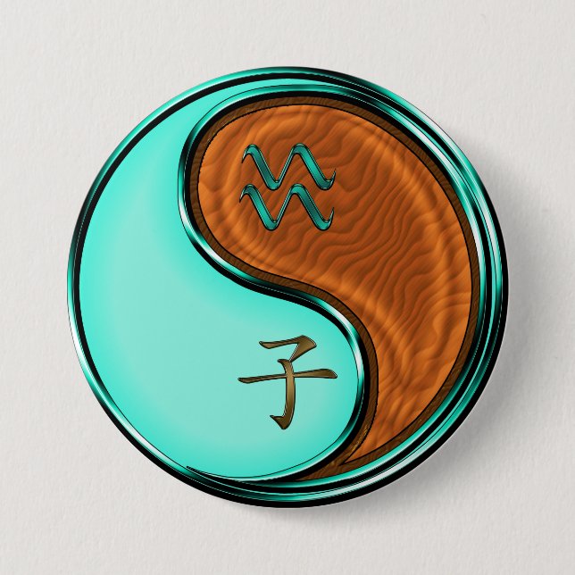 Aquarius & Wood Rat Button (Vorderseite)