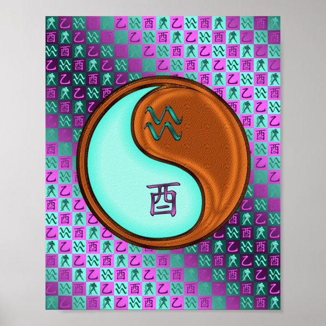 Aquarius & Wood Rooster Poster (Vorne)