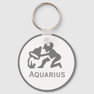 Aquarius-Zeichen des Zodiac-Designs Schlüsselanhänger