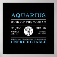 Aquarius-Zeichen des Zodiaks, Astrologisches Poste