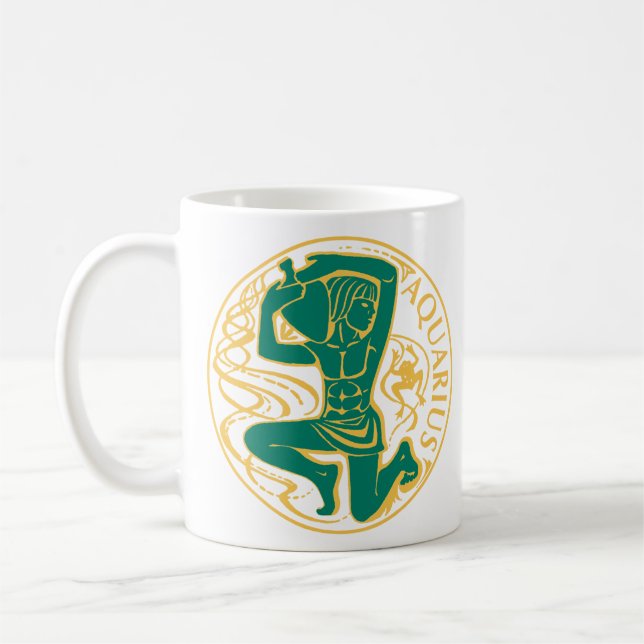 Aquarius-Zeichen Kaffeetasse (Links)