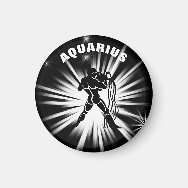 Aquarius-Zeichen Magnet (Vorne)