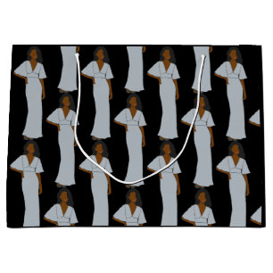 Aquarius Zodiac Astrologie Elegantes Schwarzes Mee Große Geschenktüte