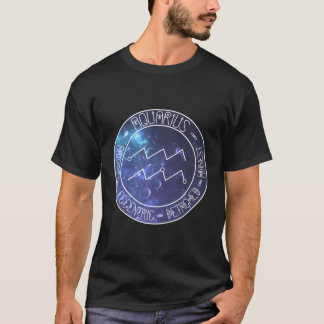 Aquarius Zodiac Astrologie Symbol und Qualität T-Shirt