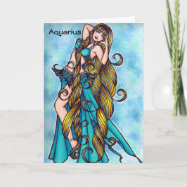 Aquarius Zodiac Belly Tance Card Karte