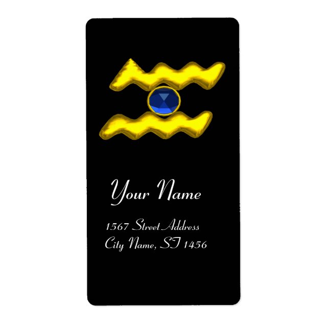 AQUARIUS ZODIAC BIRTHDAY Blue Saphire (Vorne)