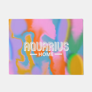 Aquarius zodiac farbig abstrakt modern fußmatte