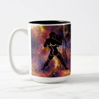 Aquarius Zodiac Galaxy Design – Astrology Horoscop Zweifarbige Tasse