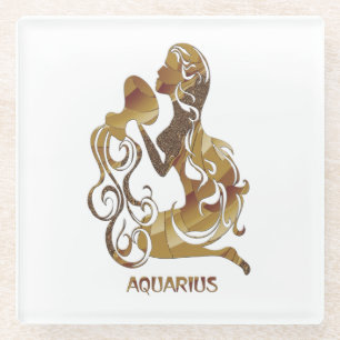 Aquarius Zodiac Glasuntersetzer