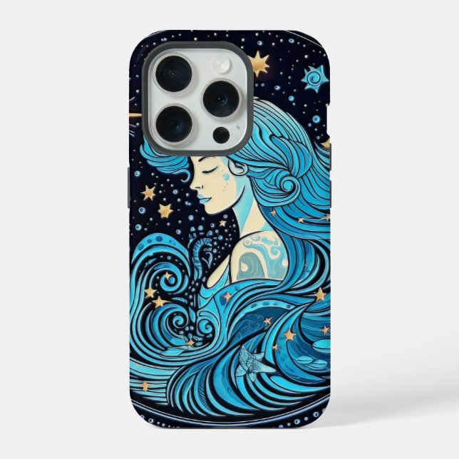 Aquarius Zodiac iPhone Hülle (Rückseite)