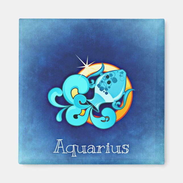 Aquarius zodiac-Magnet Magnet (Vorne)