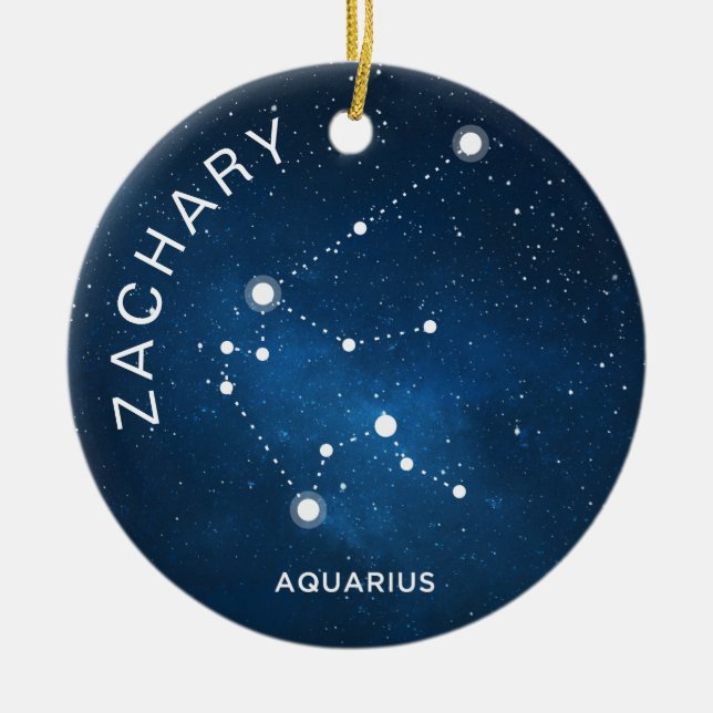 Aquarius Zodiac Ornament Personalisiertes Zodiac-G (Vorne)