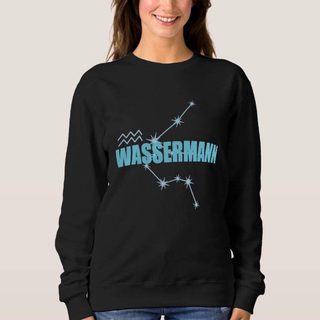 Aquarius Zodiac Sign Aquarius Constellation Sweatshirt (Vorderseite)