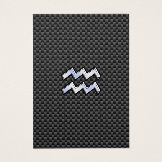 Aquarius Zodiac Sign Carbon Fibre Style (Vorderseite)