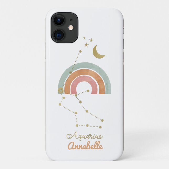 Aquarius Zodiac Sign Case-Mate iPhone Hülle (Rückseite)