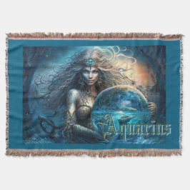 Aquarius Zodiac Sign Decke
