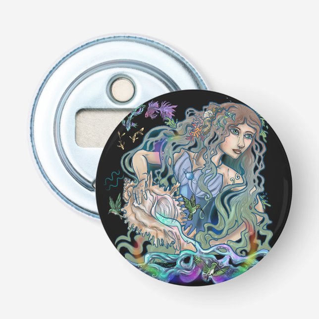 Aquarius Zodiac Sign Flaschenöffner (Vorderseite)