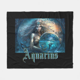 Aquarius Zodiac Sign Fleecedecke