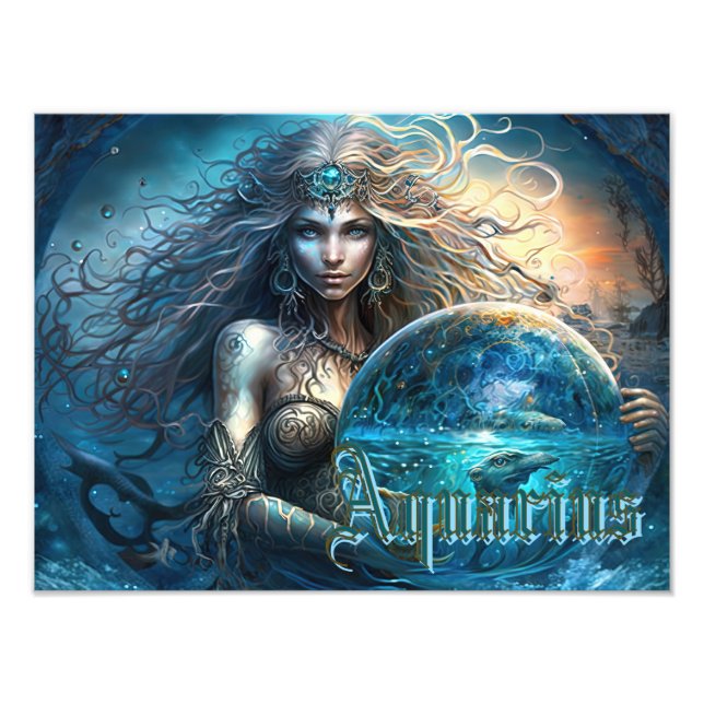 Aquarius Zodiac Sign Fotodruck (Vorne)