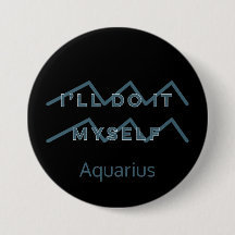 Aquarius Zodiac Sign Fusion Zitat Blue Text Geburt