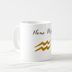 Aquarius Zodiac Sign Individuelle Name Kaffeetasse