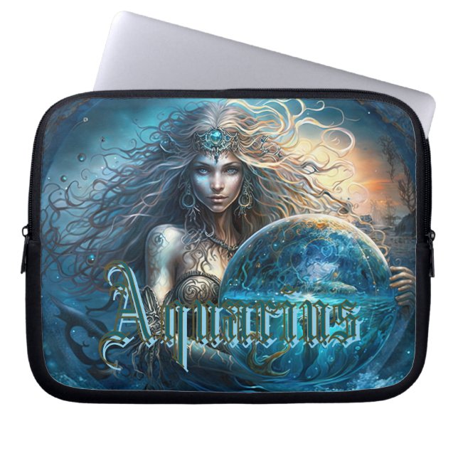 Aquarius Zodiac Sign Laptopschutzhülle (Vorderseite)