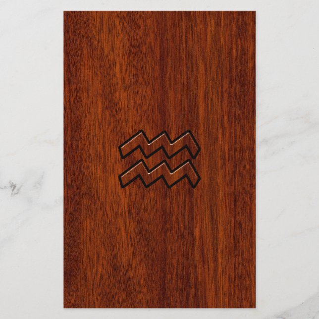 Aquarius Zodiac Sign Mahogany Style Flyer (Vorne)