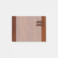Aquarius Zodiac Sign Mahogany Wood Style