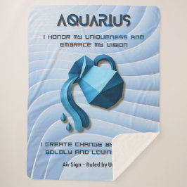 Aquarius Zodiac Sign Modern 3D Astrology Design Sherpadecke