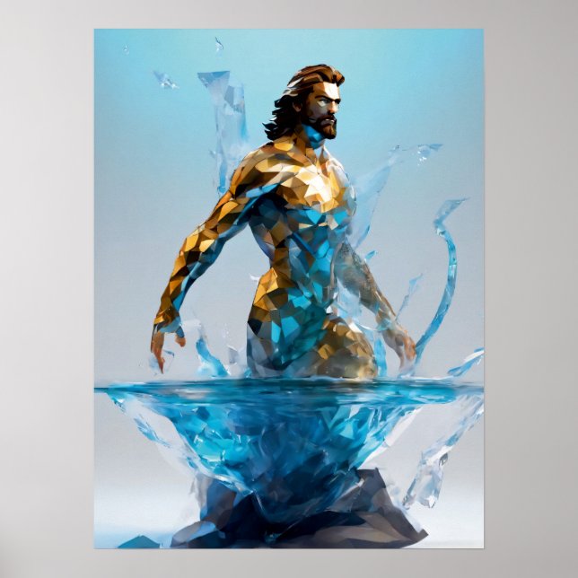 Aquarius Zodiac Sign Poster (Vorne)