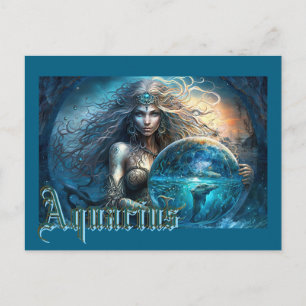 Aquarius Zodiac Sign Postkarte