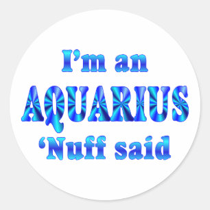 Aquarius Zodiac Sign Runder Aufkleber