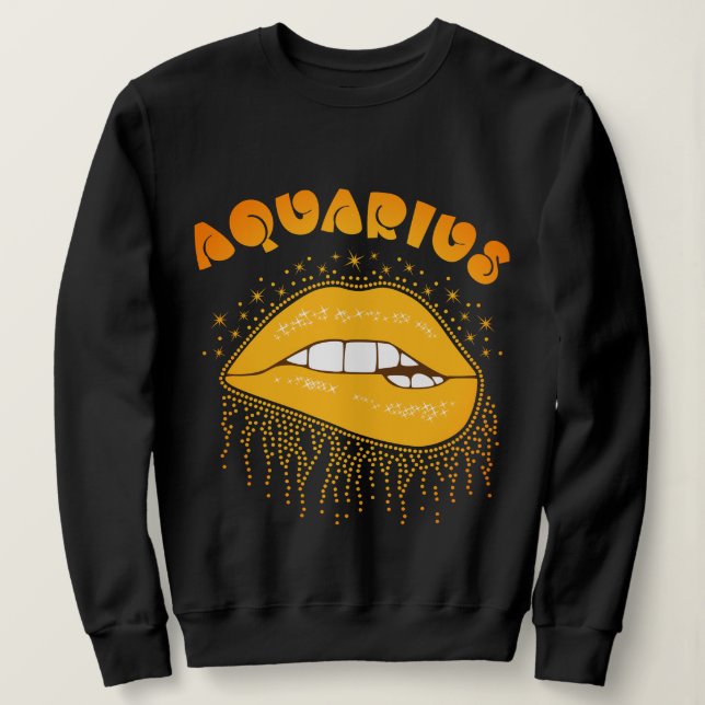Aquarius Zodiac Sign Sweatshirt (Design vorne)