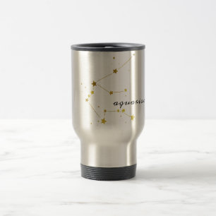 Aquarius Zodiac Sign Travel Coffee Mug Reisebecher