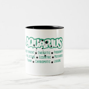 Aquarius Zodiac Signature Tasse
